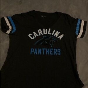 Carolina Panthers Women's Black Short Sleeve Tee